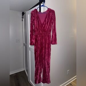 A New Day Velvet Long Sleeve Top in Pink